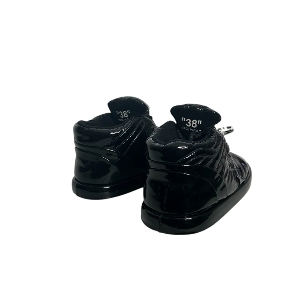 Off-White Women’s Bump High Sneaker Black Size EU 38 US 7.5/8 Made in Italy